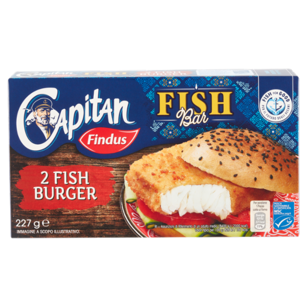 Capitan Findus Fish Bar 2 Fish Burger 227 g