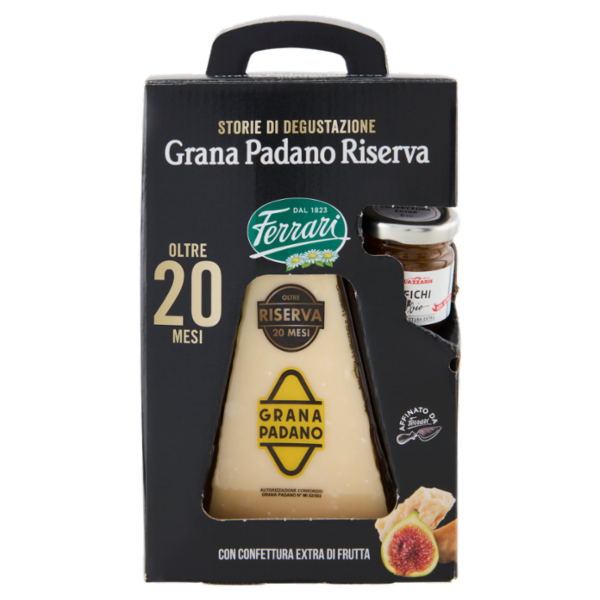 Ferrari Grana Padano DOP Riserva Oltre 20 Mesi 250g con Confettura Extra di Fichi bio