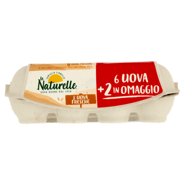 le Naturelle da Allevamento a Terra 8 Uova Fresche 400 g