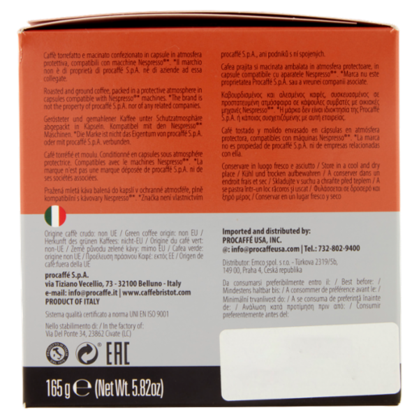 bristot Cremoso 30 capsule compatibili Nespresso* 165 g