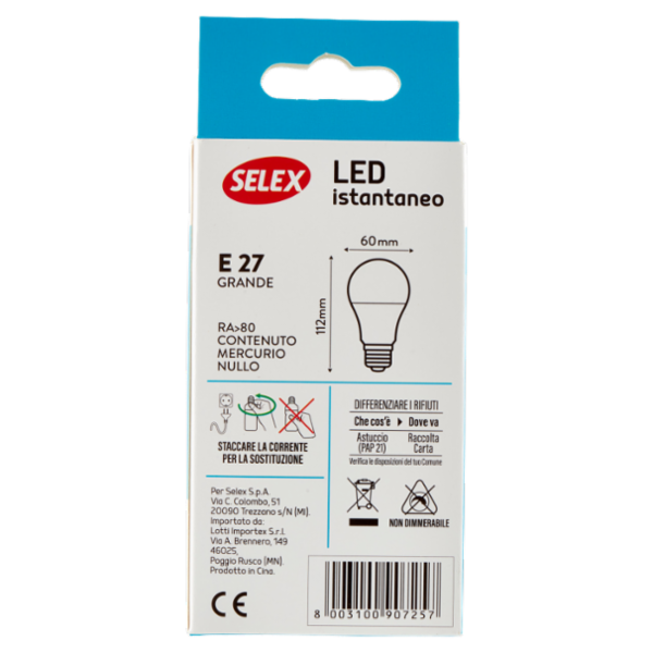 Selex Lampadina Led SMD Goccia E27 11W