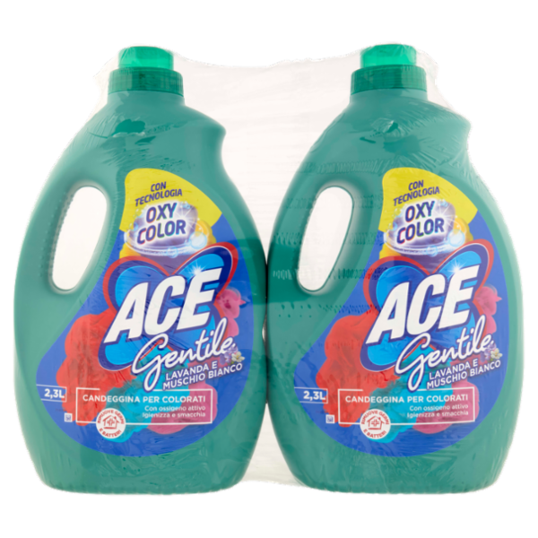 Ace Gentile Lavanda e Muschio Bianco Candeggina per Colorati 2 x 2,3 L
