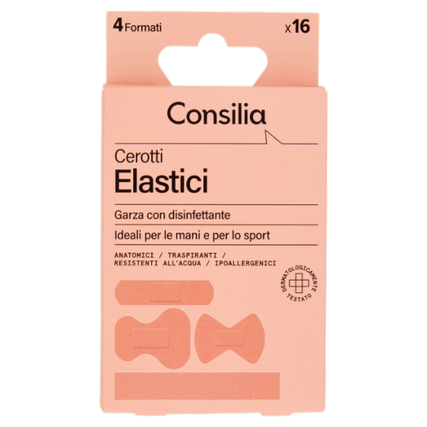 Consilia Cerotti Elastici 4 Formati 16 pezzi