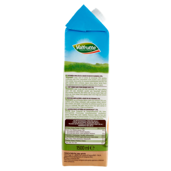 Valfrutta Aranciata Italiana 1500 ml