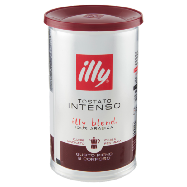 illy Tostato Intenso Caffè Macinato Ideale per Moka 185 g