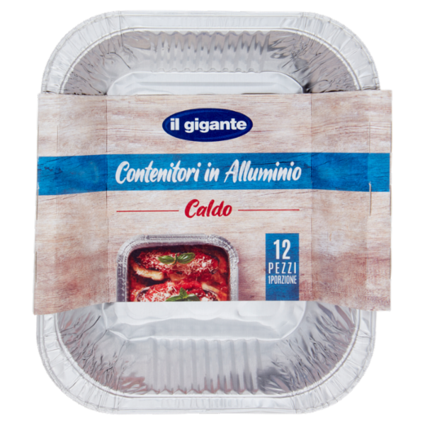 IL GIGANTE Contenitori in Alluminio Caldo 1 Porzione 12 pz