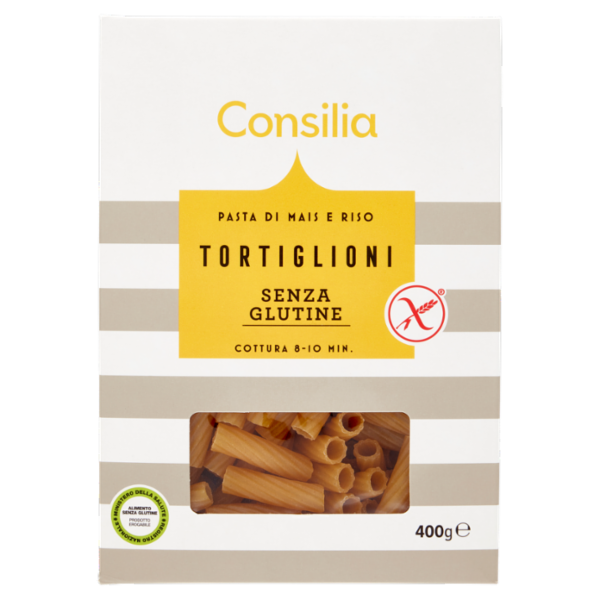 Consilia Pasta di Mais e Riso Tortiglioni Senza Glutine 400 g