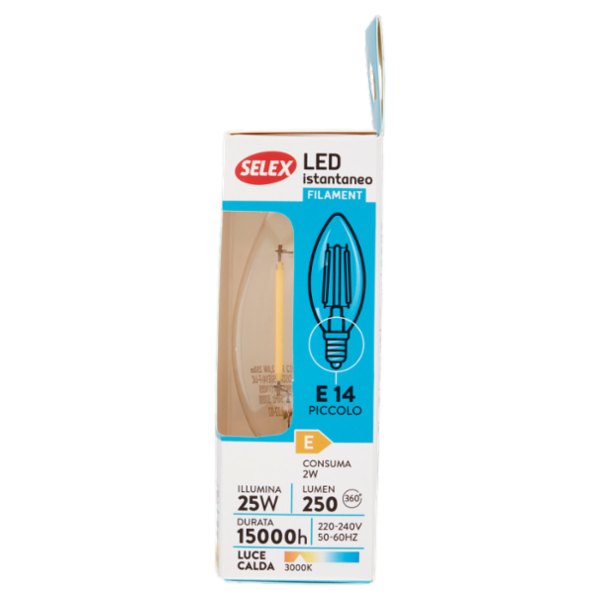 Selex Lampadina Led SMD Mini Oliva E14 2W