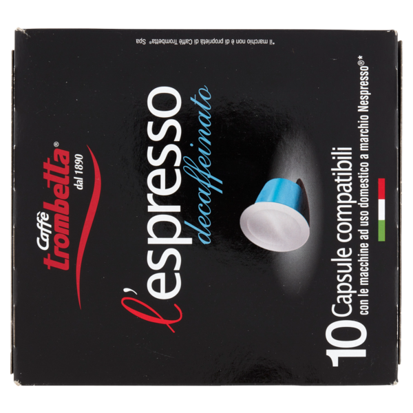 Caffè trombetta l'espresso decaffeinato 10 Capsule compatibili Nespresso* 55 g