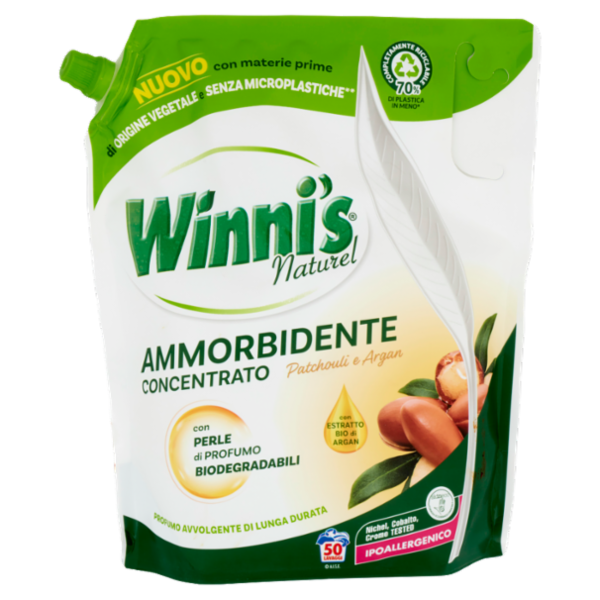 Winni's Naturel Ammorbidente Concentrato Patchouli e Argan pouch 50 Lavaggi 1,25 l