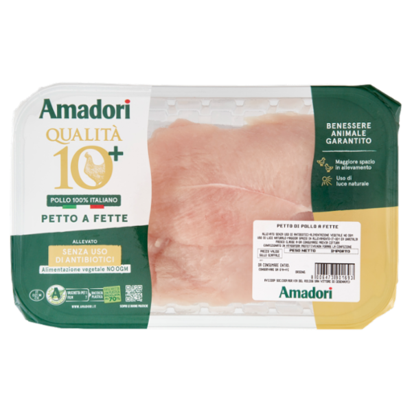 Amadori Qualità 10+ Petto di Pollo a Fette 0,400 kg
