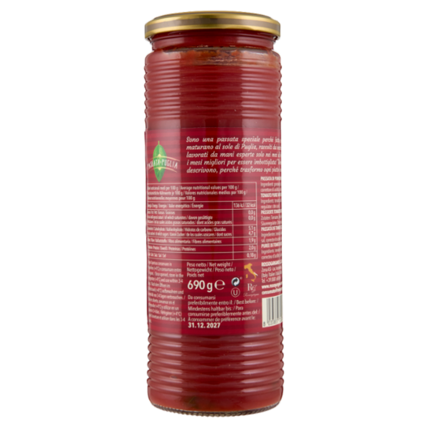 Rosso Gargano Passata di Puglia Basilico 690 g