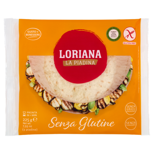Loriana Senza Glutine 3 piadine 225 g