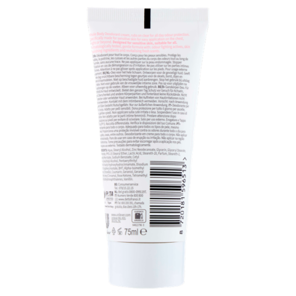 Dove whole body deo Sensitive raspberry & rose scent 75 ml