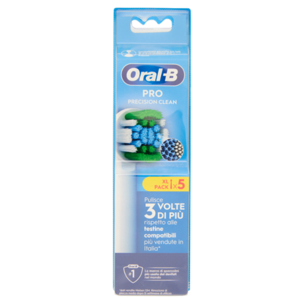 Oral-B Testine di Ricambio Pro Precision Clean Bianche Spazzolino Elettrico Denti Ricaricabile 5 pz