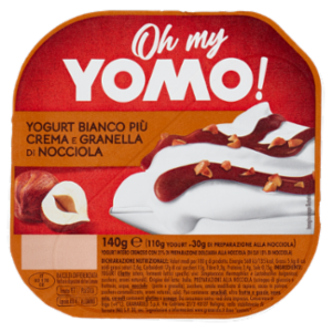 Oh My Yomo! Yogurt Bianco Più Crema e Granella Di Nocciola 140 g