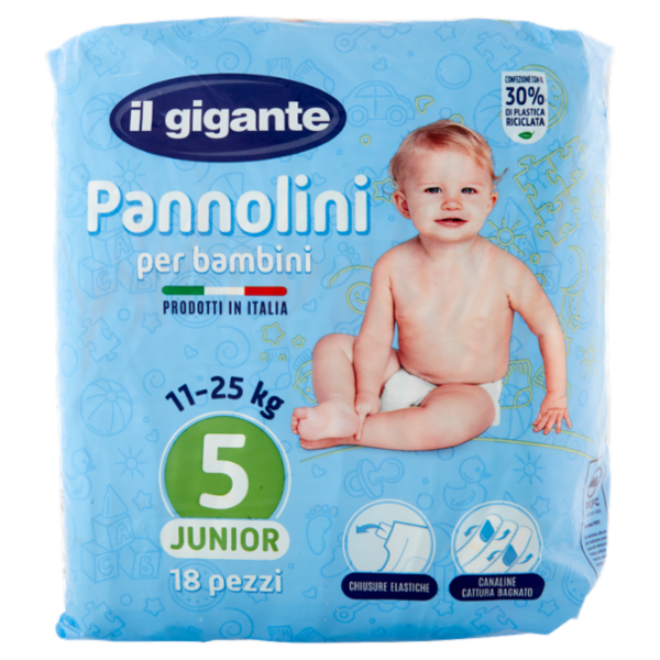 IL GIGANTE Pannolini per bambini 11-25 Kg 5 Junior 18 pz