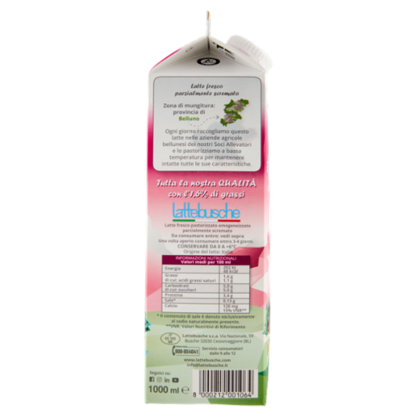 lattebusche Latte Fresco altA Leggerezza Bellunese 1000 ml