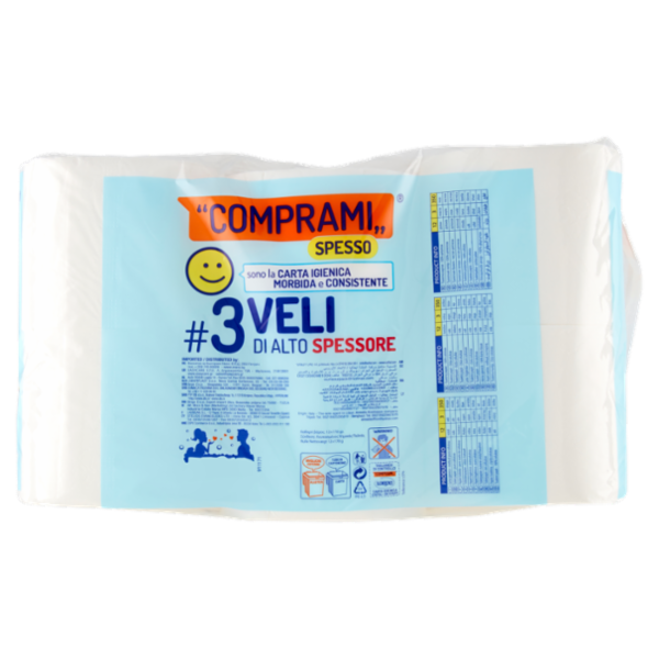 Comprami Spesso Carta Igienica 3 Veli Maxirotoli 12 pz