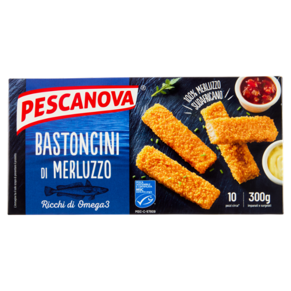 Pescanova Bastoncini di Merluzzo impanati e surgelati 300 g