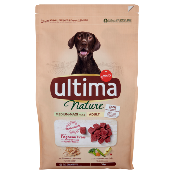 Ultima Nature Dog Medium-Maxi +10kg Adult con Agnello Fresco 3 kg