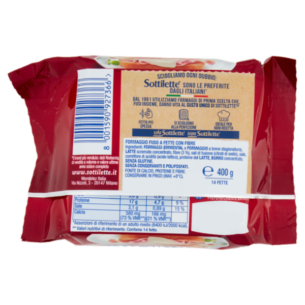 Sottilette Classiche formaggio fuso a fette - 400g