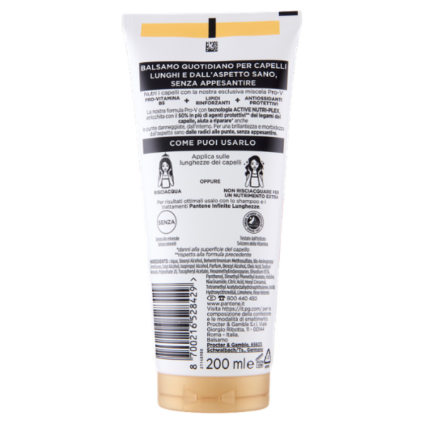 Pantene Pro-V Infinite Lunghezze Balsamo Active Nutri-Plex 200 ml