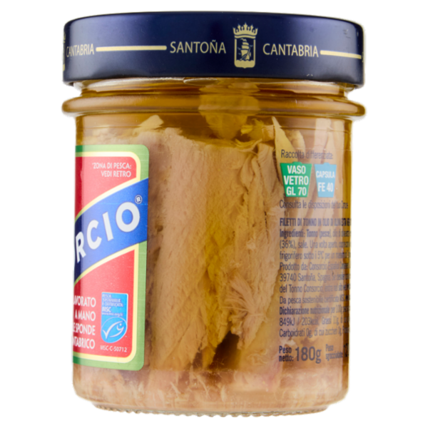 Consorcio Filetti di Tonno in Olio di Oliva Extra Vergine Bio 180 g