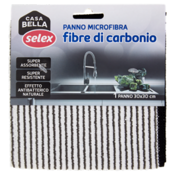 Selex Casa Bella Panno Microfibra Fibre Di Carbonio Cm. 30x30