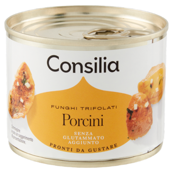 Consilia Funghi Porcini Trifolati in Olio di Semi di Girasole 180 g