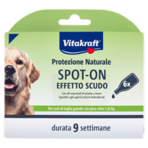 Vitakraft Spot-on Effetto Scudo Per Cani Di Taglia Grande Con Peso Oltre i 30 Kg 6 Pezzi Da 2 Ml