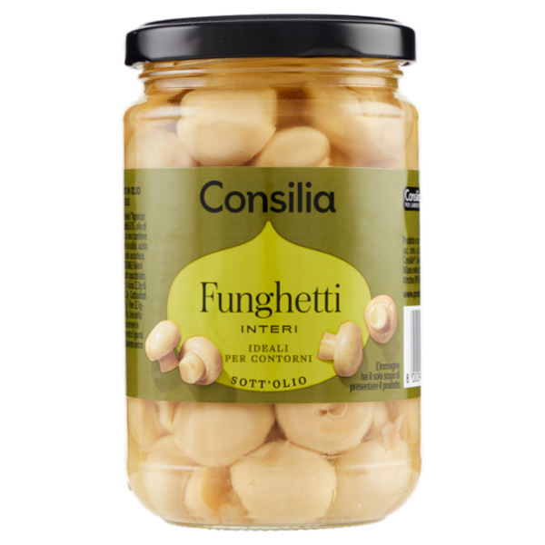 Consilia Funghetti Interi in Olio di Semi di Girasole 285 g