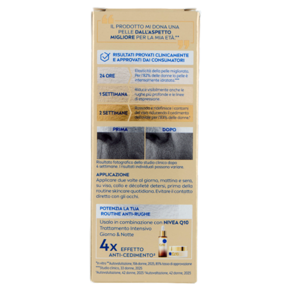 Nivea Q10 Anti-Rughe Collagen Expert Siero Riparatore 3in1 Viso, Collo, Décolleté 30 ml