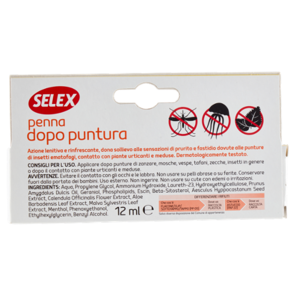 Selex Gel Lenitivo Dopo Puntura Zanzare e Altri Insetti 12 ml
