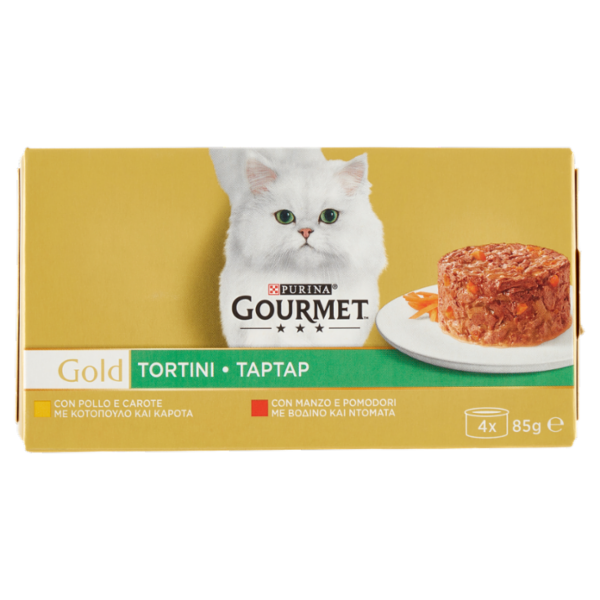 PURINA GOURMET Gold Tortini Pollo & Carote / Manzo & Pomodori 4 x 85 g
