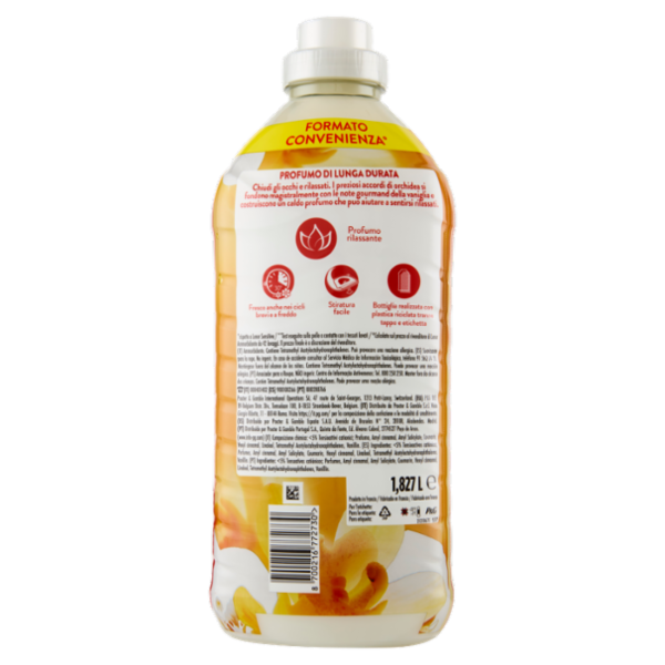 Lenor Ammorbidente Lavatrice Concentrato, Oro e Fiori di Vaniglia, 87 Lavaggi 1,827 L