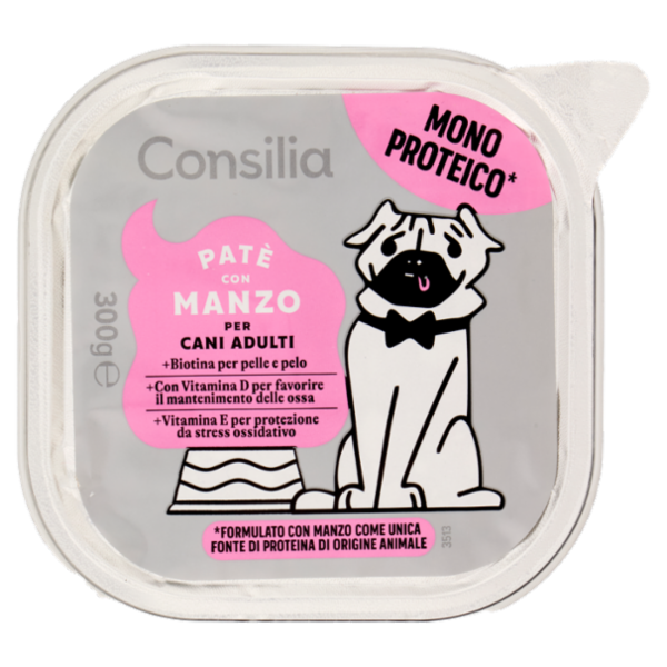 Consilia Cane Paté con Manzo Mono Proteico 300 g