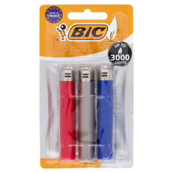Bic Maxi Accendini a Pietrina, Colori Assortiti, 3 pezzi