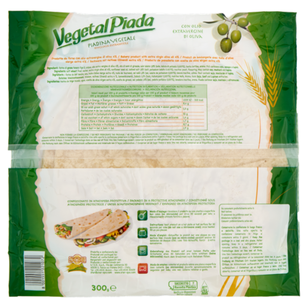 Ster Vegetal Piada con Olio Extravergine di Oliva 300 g