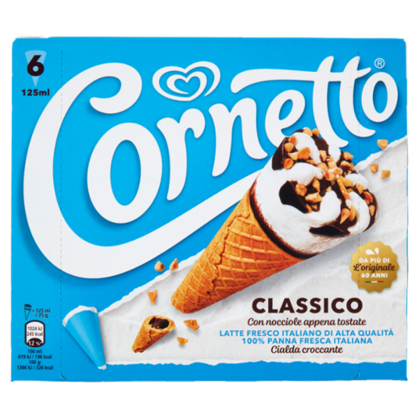 Cornetto Algida Classico 6 Gelati 450 g