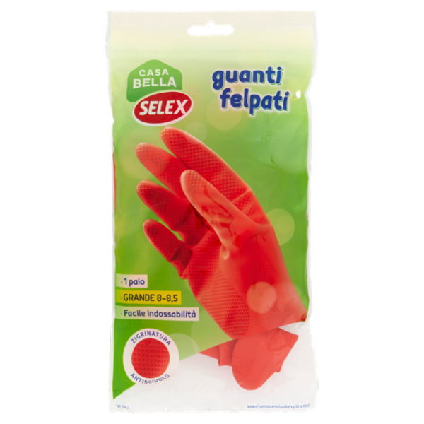 Selex Casa Bella Guanti Felpati Misura Grande (8-8,5)