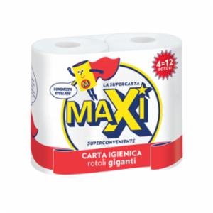 Maxi' Carta Igienica Rotoli Giganti 4 Pezzi 2 Veli