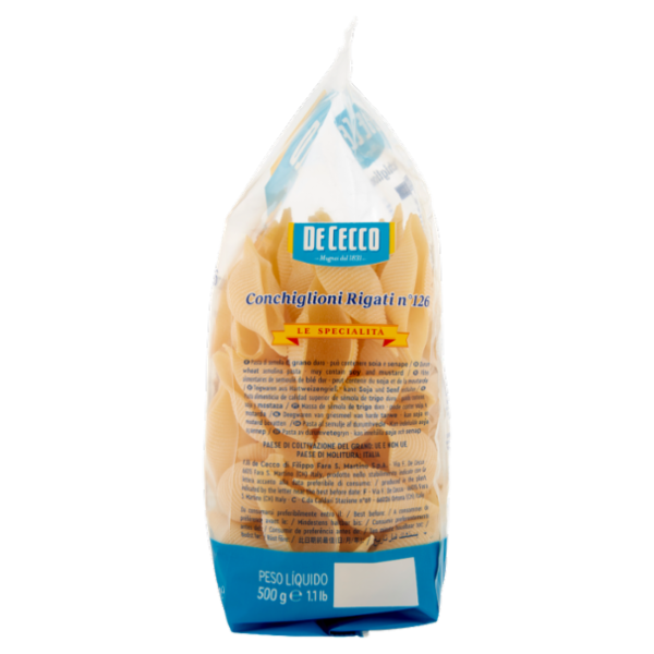 De Cecco Le Specialità Conchiglioni Rigati n°126 500 g
