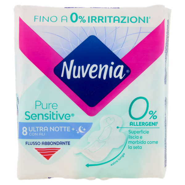 Nuvenia PureSensitive Ultra Notte con Ali 8 pz