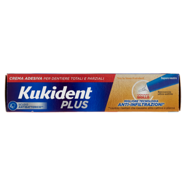 Kukident Plus Sigillo Crema Adesiva per Dentiere Totali e Parziali 35 g