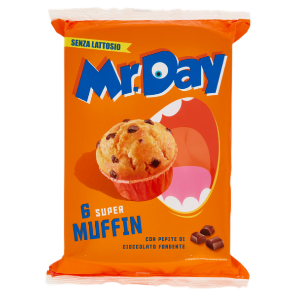 Mr.Day 6 Super Muffin con Pepite di Cioccolato Fondente 6 x 50 g