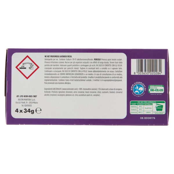 WC Net Profumoso Lavender fresh 4 x 34 g