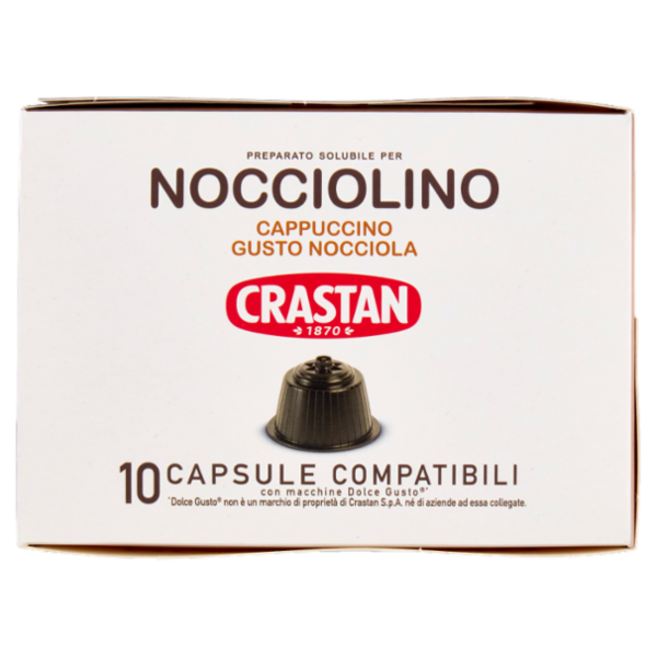 Crastan Preparato Solubile per Nocciolino Capsule Compatibili Dolce Gusto 10 x 12 g