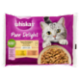 Whiskas Pure Delight Cibo Umido Gatto Tenere Delicatezze in Gelatina con Pollo e Tacchino 4x85g