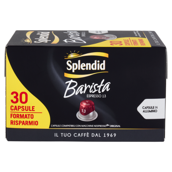 Splendid Barista 13 - 30 Capsule Caffè Compatibili con Macchine Nespresso*® Original 156g